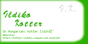 ildiko kotter business card